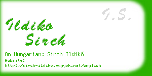 ildiko sirch business card
